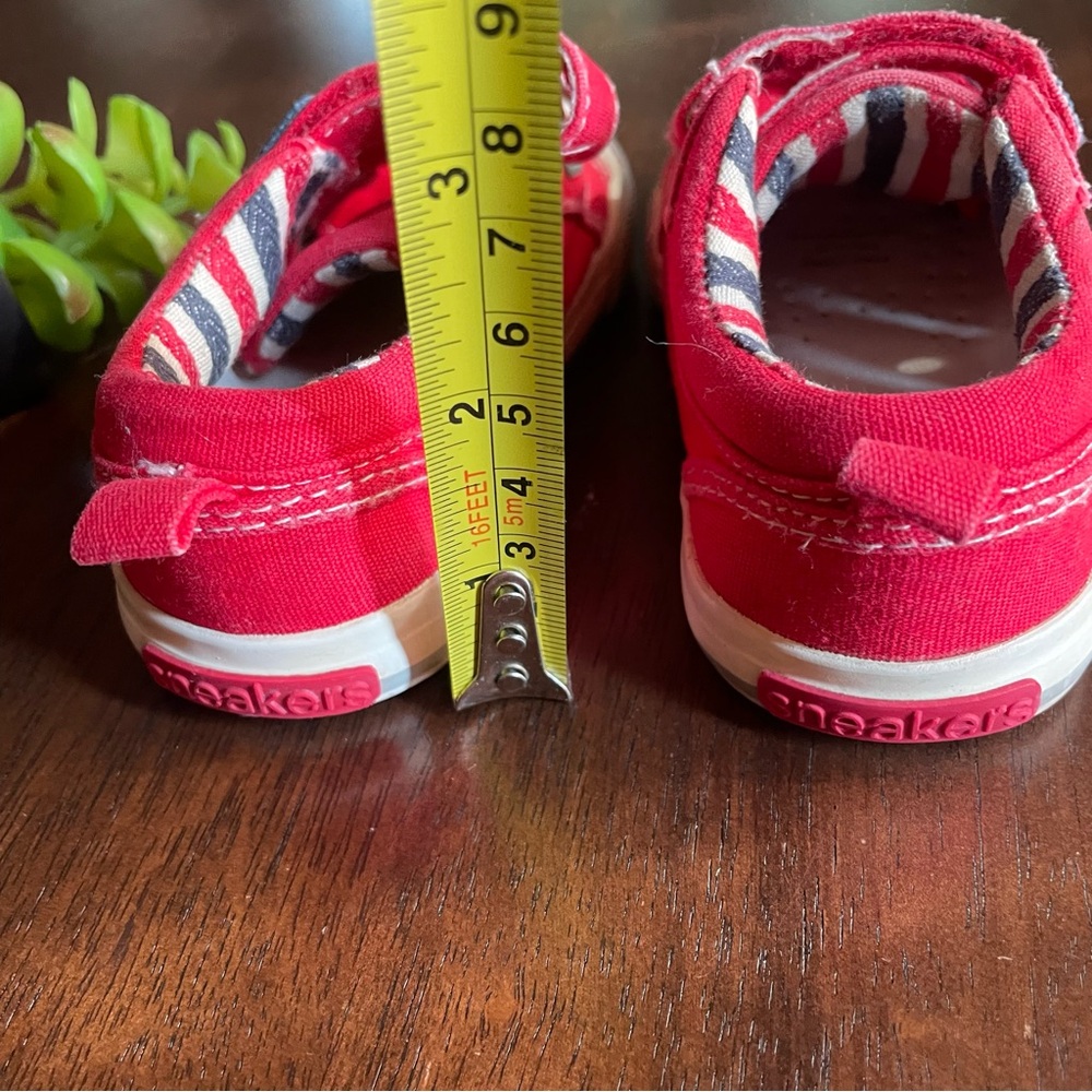See Kai Run Stevie Red, white & Grey Sneakers Shoes Size 6.5 - Picture 3 of 11